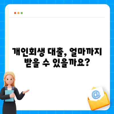 개인회생자 대출상품 한도, 조건