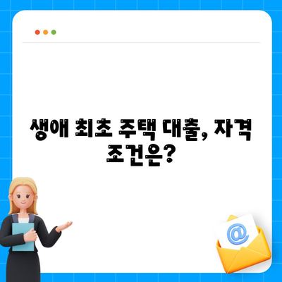 생애 최초 주택자금대출,조건, 금리 정리