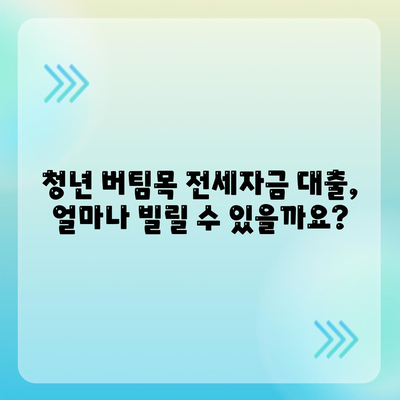 청년버팀목전세자금대출,금리 및 조건 확인