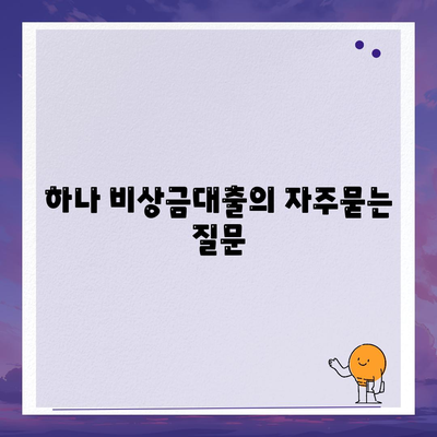 하나 비상금대출