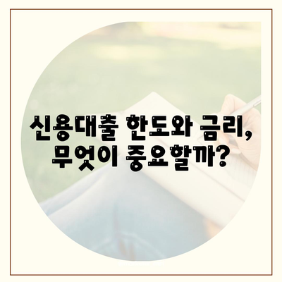 개인 신용대출 한도와 금리 비교