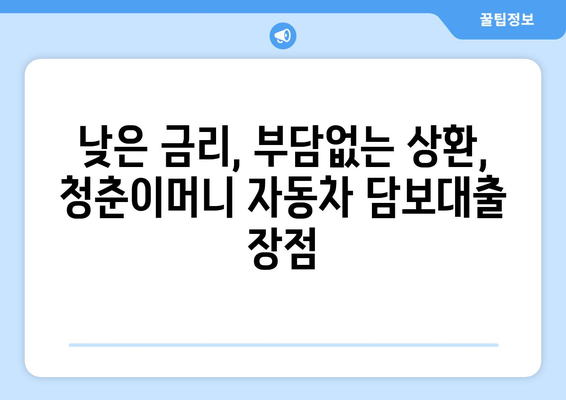 무입고 자동차담보대출,청춘이머니 추천