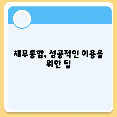 채무통합 서비스 이용 조건과 주의점