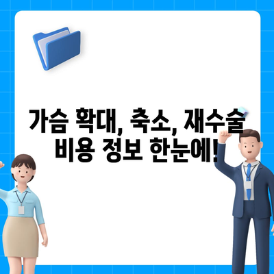 가슴성형수술 비용 가이드| 병원별, 수술 종류별 비교 분석 | 가슴확대, 가슴축소, 가슴재수술, 비용 정보, 상담