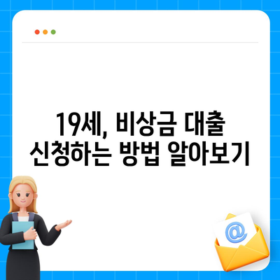 만 19세 비상금 대출 신청, 어디서 어떻게? | 비상금, 대출, 신청 방법, 19세