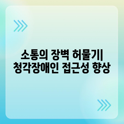 청각장애인 복지 정책, 현황과 과제|  더 나은 미래를 위한  | 장애인 지원,  접근성,  사회 통합