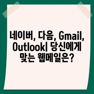 한메일 바로가기| 웹메일 접속 및 사용 가이드 | 네이버, 다음, Gmail, Outlook, 웹메일, 이메일