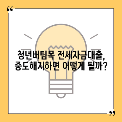 청년버팀목 전세자금대출,조건, 금리, 중도해지 안내