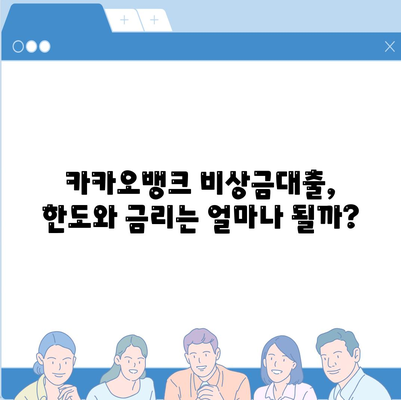 카카오뱅크 비상금대출