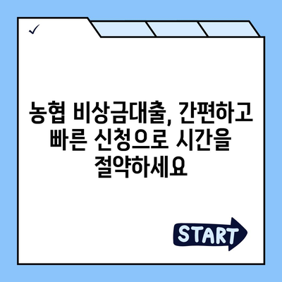 농협올원 비상금대출, 긴급 자금 마련 위한 완벽 가이드 | 농협, 비상금 대출, 금리, 신청 방법, 조건