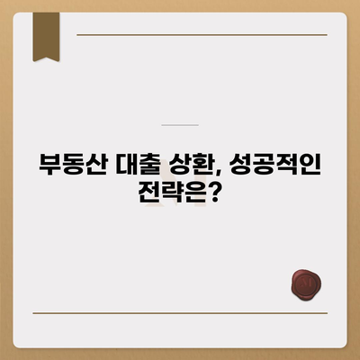 부동산 시장 흐림 속, 대출 전략은? | 부동산 대출, 시장 전망, 금리 변동, 대출 상환