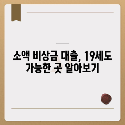 만 19세, 비상금 대출 신청 가능한 곳 알아보기 | 비상금대출, 19세 대출, 신용대출, 소액대출