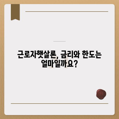 근로자햇살론 서민금융 지원대출 직장인 대상 조건 완벽 정리 | 신청 자격, 금리, 한도, 필요 서류