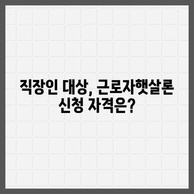 근로자햇살론 서민금융 지원대출 직장인 대상 조건 완벽 정리 | 신청 자격, 금리, 한도, 필요 서류