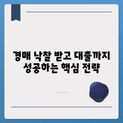 부동산 경매 대출 성공 전략| 팁 & 노하우 | 경매, 대출, 투자, 성공 비결