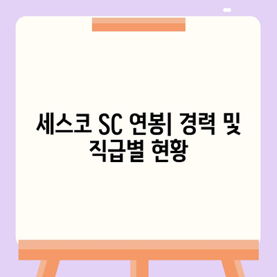 세스코 SC 연봉| 2023년 최신 정보 및 현실적인 분석 | 세스코, SC, 연봉, 급여, 채용, 정보