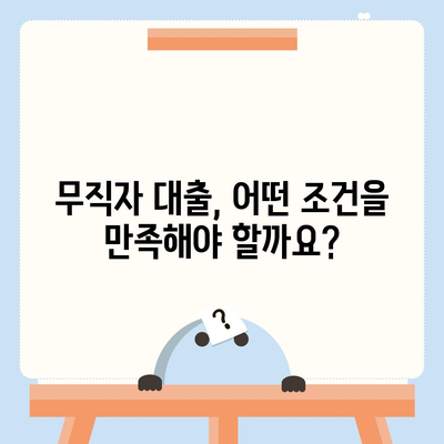 무직자도 가능한 대출, 어떤 조건으로 얼마나 받을 수 있을까요? | 무직자 대출, 대출 조건, 한도, 금리