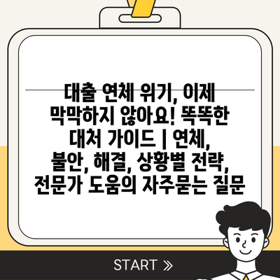 대출 연체 위기, 이제 막막하지 않아요! 똑똑한 대처 가이드 | 연체, 불안, 해결, 상황별 전략, 전문가 도움