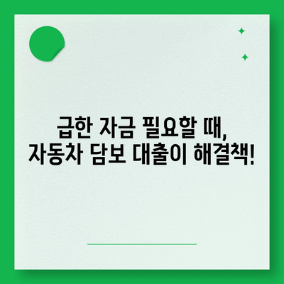 직업과 무소득이 상관없는 자동차 담보 대출