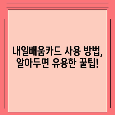 국민내일배움카드 사용 가능한 곳 총정리 |  내일배움카드 사용처, 교육기관, 훈련과정, 지원대상