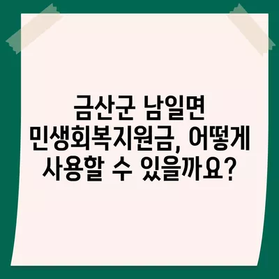 충청남도 금산군 남일면 민생회복지원금 | 신청 | 신청방법 | 대상 | 지급일 | 사용처 | 전국민 | 이재명 | 2024