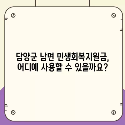 전라남도 담양군 남면 민생회복지원금 | 신청 | 신청방법 | 대상 | 지급일 | 사용처 | 전국민 | 이재명 | 2024