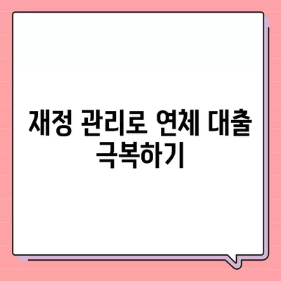 연체 대출에 대한 긴급 계획 수립의 중요성 | 재정 관리, 신용 회복, 대출 전략