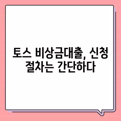 토스 비상금대출 신청 방법 및 유의사항 완벽 가이드 | 금리, 한도, 대출 조건"