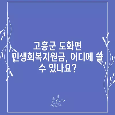 전라남도 고흥군 도화면 민생회복지원금 | 신청 | 신청방법 | 대상 | 지급일 | 사용처 | 전국민 | 이재명 | 2024