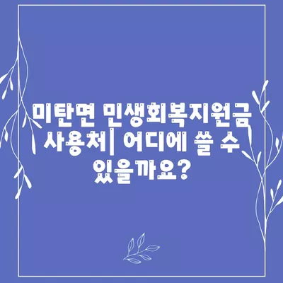 강원도 평창군 미탄면 민생회복지원금 | 신청 | 신청방법 | 대상 | 지급일 | 사용처 | 전국민 | 이재명 | 2024