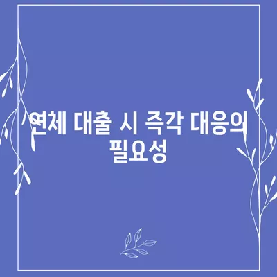 연체 대출에 대한 긴급 계획 수립의 중요성 | 재정 관리, 신용 회복, 대출 전략