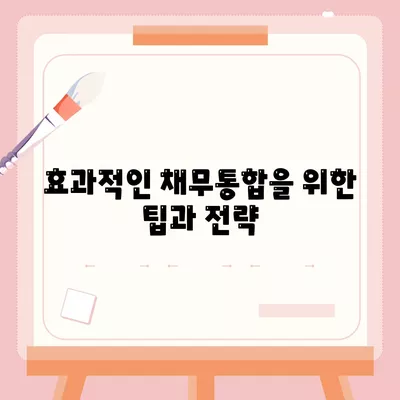 채무통합 서비스 이용 조건과 주의점 | 가이드, 팁, 주의사항"