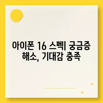 아이폰 16 출시일 디자인 스펙 1차 출시국까지!