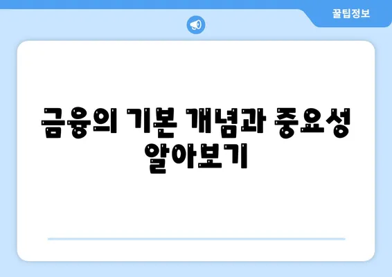 금융의 의미와 대출 및 투자의 차이점 완벽 가이드 | 금융, 대출, 투자, 금융 이해하기"