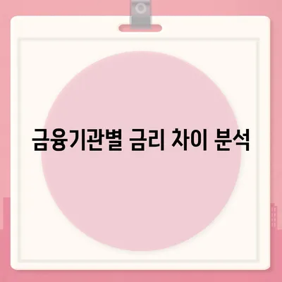 개인신용대출의 금리 및 한도 비교하는 방법 | 대출, 금리, 한도, 금융 가이드