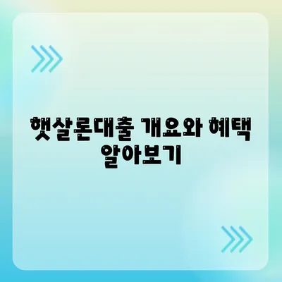 서민대출 햇살론대출 자격 조건 완벽 가이드 | 대출 종류, 신청 방법, 필요 서류