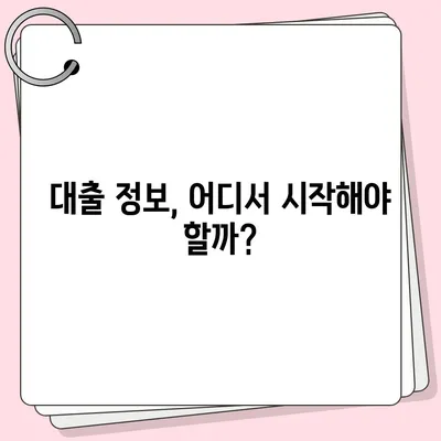 대출 정보를 손쉽게 얻는 방법| 대출나라 완벽 활용 가이드 | 대출, 금융, 정보제공