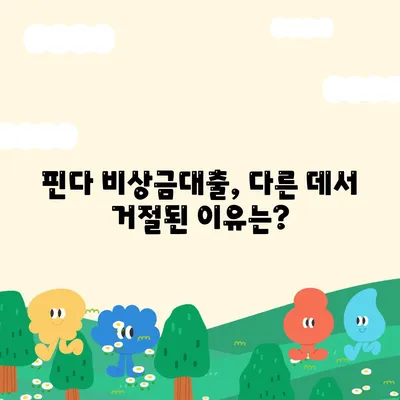 다른 데 거절됐는데 핀다는 진짜 되네요? 핀다 비상금대출 후기와 성공 사례 분석 | 비상금대출, 대출 비교, 금융 팁"