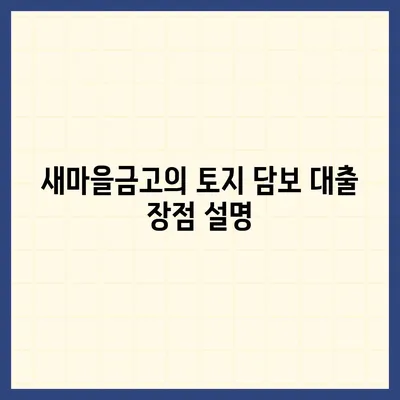 금융농협, 수협, 신협, 새마을금고 토지 담보 대출 완벽 가이드 | 대출 조건, 신청 방법, 팁"