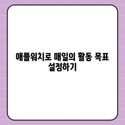 애플워치의 활동 추적 기능으로 건강한 일상 보내기| 5가지 팁 | 애플워치, 활동 추적, 건강 관리