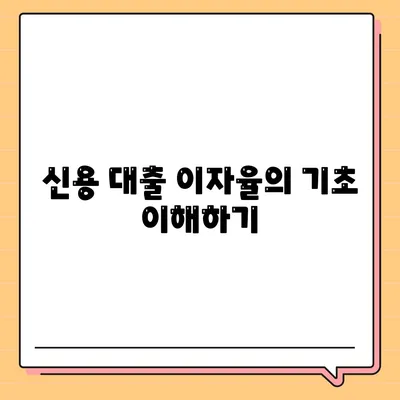 신용 대출의 이자율과 한도 비교| 최적의 선택을 위한 가이드 | 금융, 대출, 이자율 정보