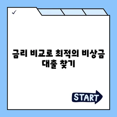 비상금 대출, 필요한 곳을 찾고 계신가요? 비상금 대출의 모든 것! | 대출 종류, 신청 방법, 금리 비교