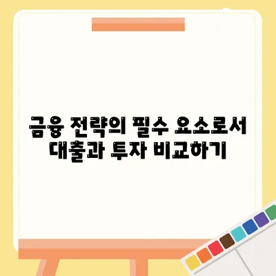 대출과 투자의 차이를 이해하는 근본적인 방법 | 금융 지식, 자산 관리, 투자 전략