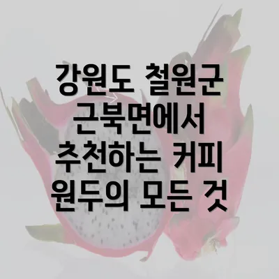 강원도 철원군 근북면에서 추천하는 커피 원두의 모든 것