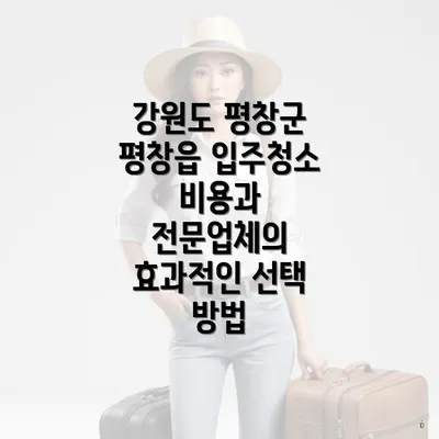 강원도 평창군 평창읍 입주청소 비용과 전문업체의 효과적인 선택 방법