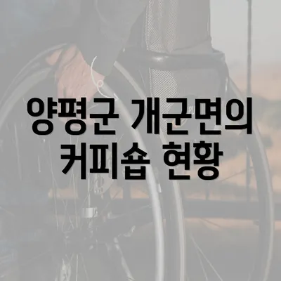 양평군 개군면의 커피숍 현황