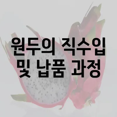 원두의 직수입 및 납품 과정