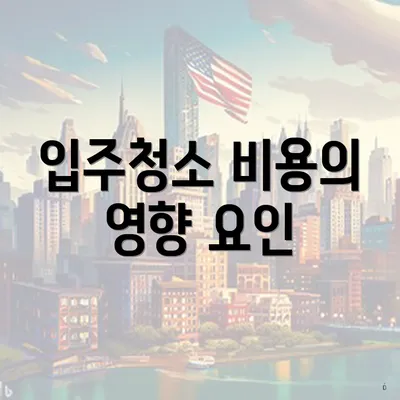 입주청소 비용의 영향 요인