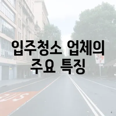 입주청소 업체의 주요 특징