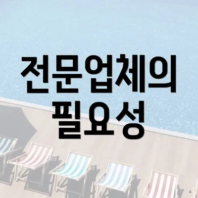 전문업체의 필요성